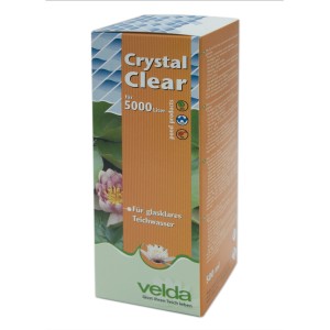 Velda Crystal Clear Teichpflege 500ml für klares Teichwasser. Produktverpackung.