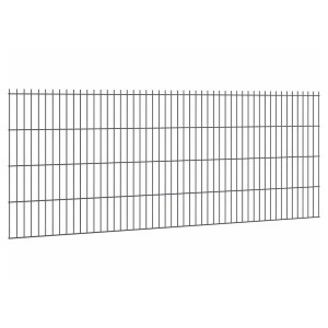Doppelstabmattenzaun in Anthrazit, Stärke 6/5/6, 83 x 251 cm, für Gartenzäune.
