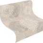 Rasch Vliestapete Tapetenwechsel II, 651713, mit Kreismuster in Taupe und Hellgrau, Rollenansicht.