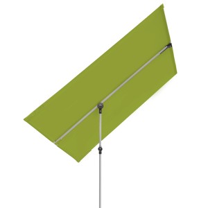 Grüner Doppler Balkonschirm, 127x177 cm, mit Handöffner. Ideal für kleine Balkone.