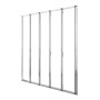 AICA Duschtrennwand, 5-teilig, B 120x H 140cm, Faltwand aus Glas mit Chromrahmen.