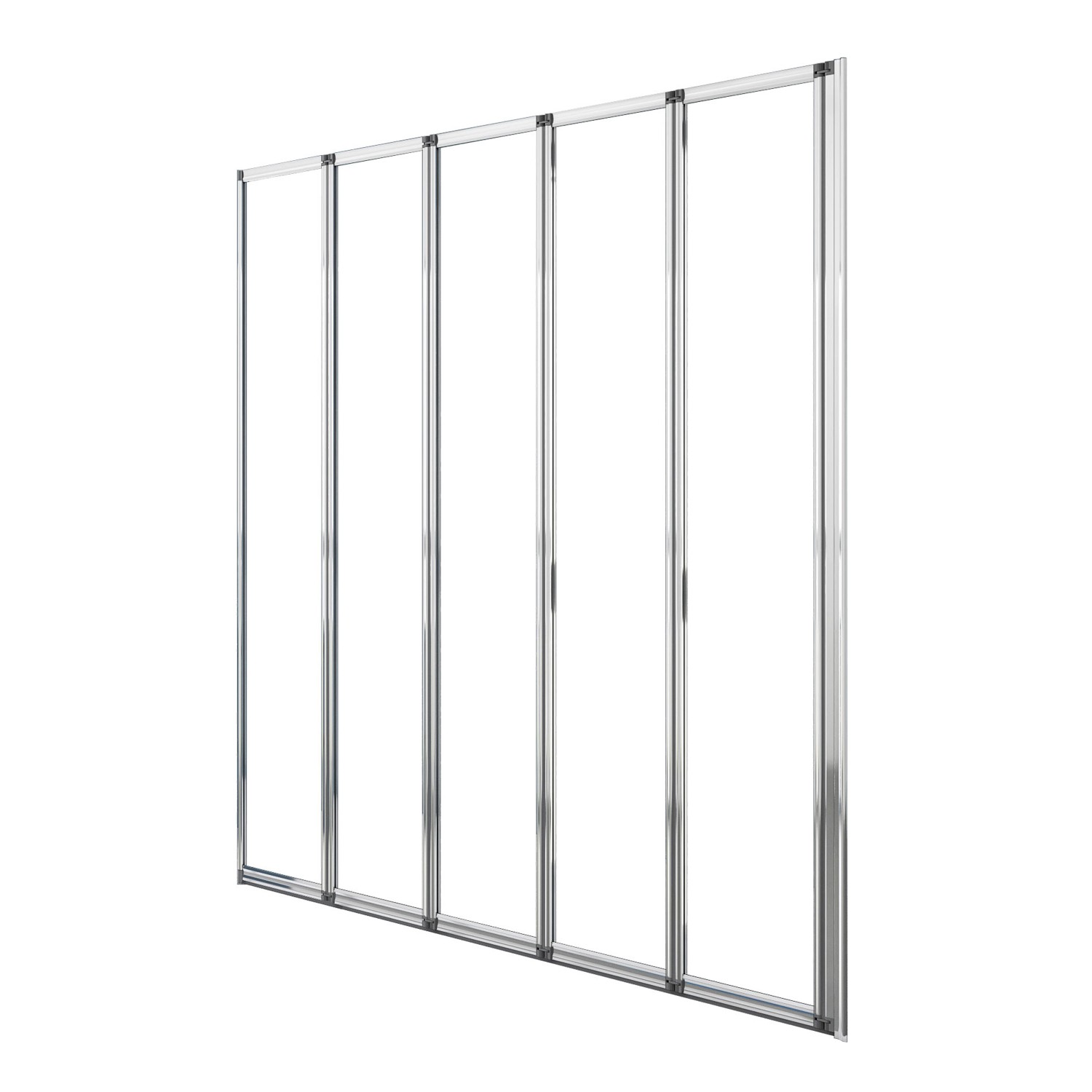 AICA Duschtrennwand 5 Tlg. Faltwand Glas Badewannenaufsatz B.120 x H.140cm günstig online kaufen