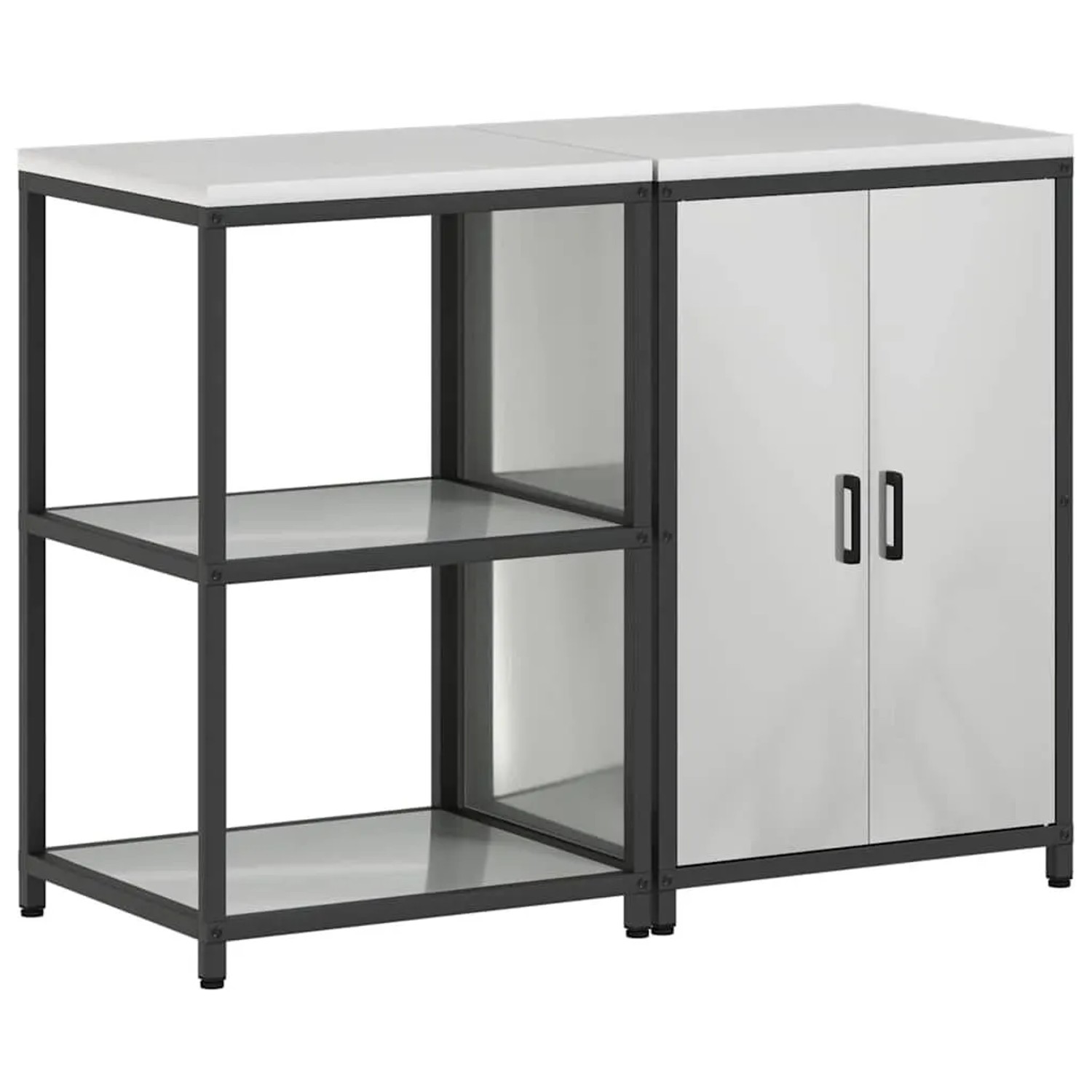 vidaXL Aufbewahrungsset für die Küche 2 Stk Silber Verzinkter Stahl 3392692 günstig online kaufen