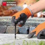 Noor Erdanker 20cm zur Befestigung von Unkrautfolie im Einsatz.