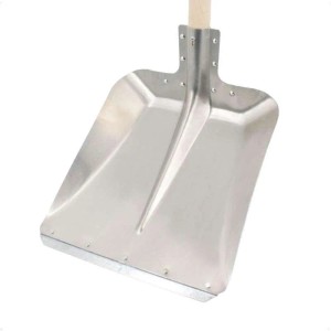 Galaflor Aluschaufel Größe 9 mit Stahlkante (2 mm) und Holzstiel (130 cm).