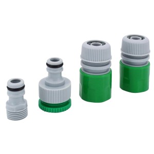Tifler Gartenschlauch Adapter Set, 4-teilig, 1/2 Zoll, für Bewässerungssysteme.