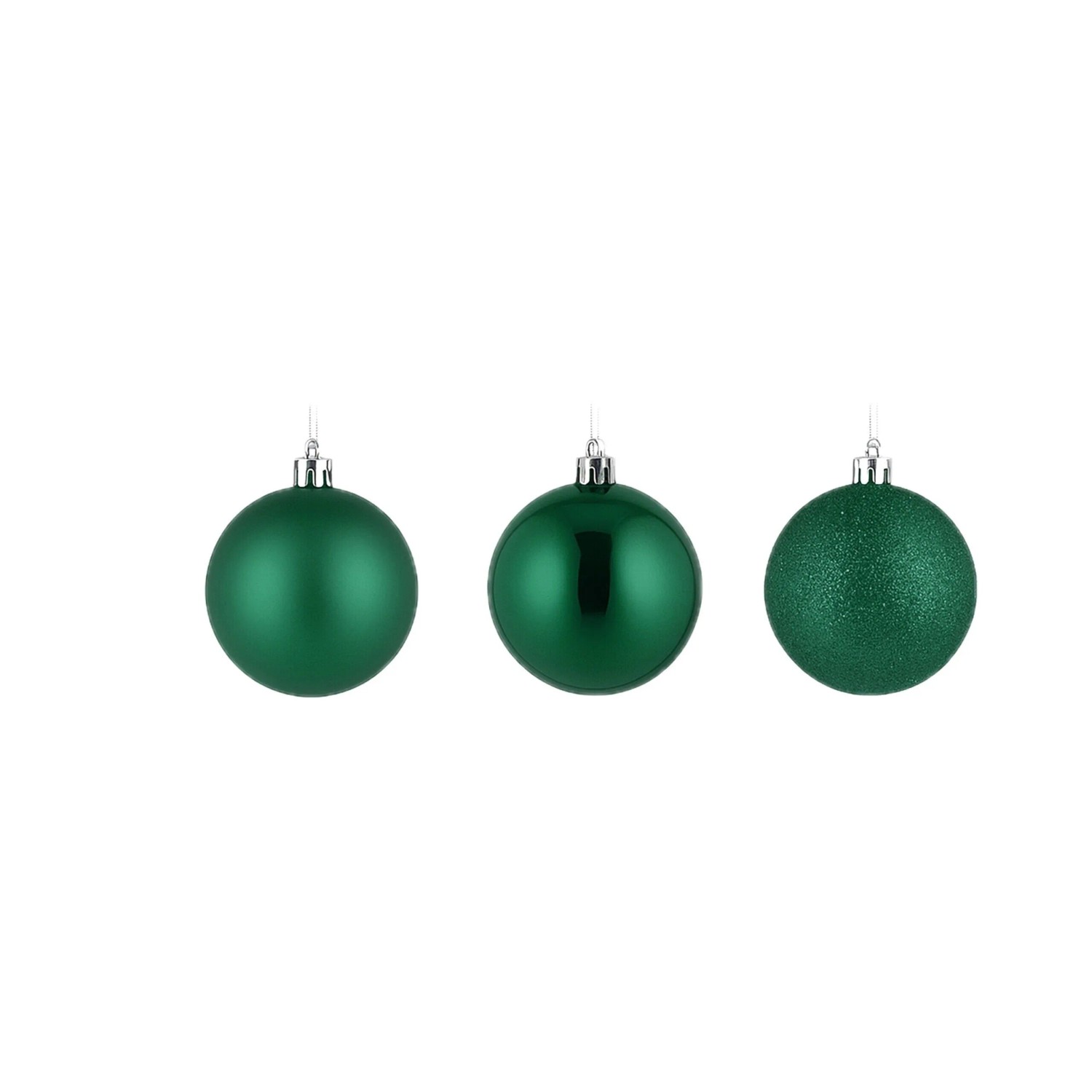 Relaxdays Weihnachtskugeln Kunststoff Dunkelgrün Bruchsicher 30er Set 7 cm x 6 cm