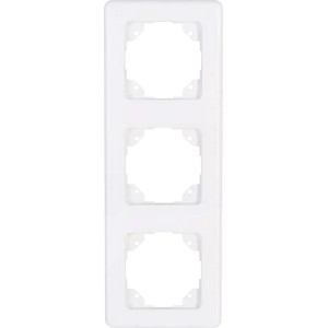 Kopp Abdeckrahmen 3-fach Europa Arktisweiß für Schalter und Steckdosen.
