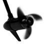Detailaufnahme des Propellers vom EBERTH Elektro Außenborder mit 3 Blättern in Bewegung.