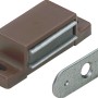 Hettich Magnetschnäpper, braun, 4er-Set, mit Gegenplatte für Möbelausstattung.