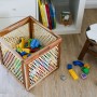 HMF 37640-M2 Aufbewahrungskorb Kallax Regale Korb Rattan Wiener Geflecht und Akazienholz Muster 2 32 x 34 x 32 cm_4
