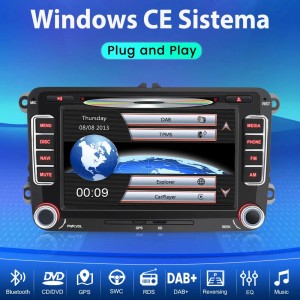 Junsun Autoradio für VW Golf 5 6 PLUS Touran mit Touchscreen, CD/DVD, GPS, Bluetooth, DAB+.