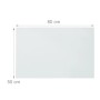 Relaxdays Glas Magnetboard Sicherheitsglas Weiß Magnetisch 80 cm x 50 cm 4,5 kg_3
