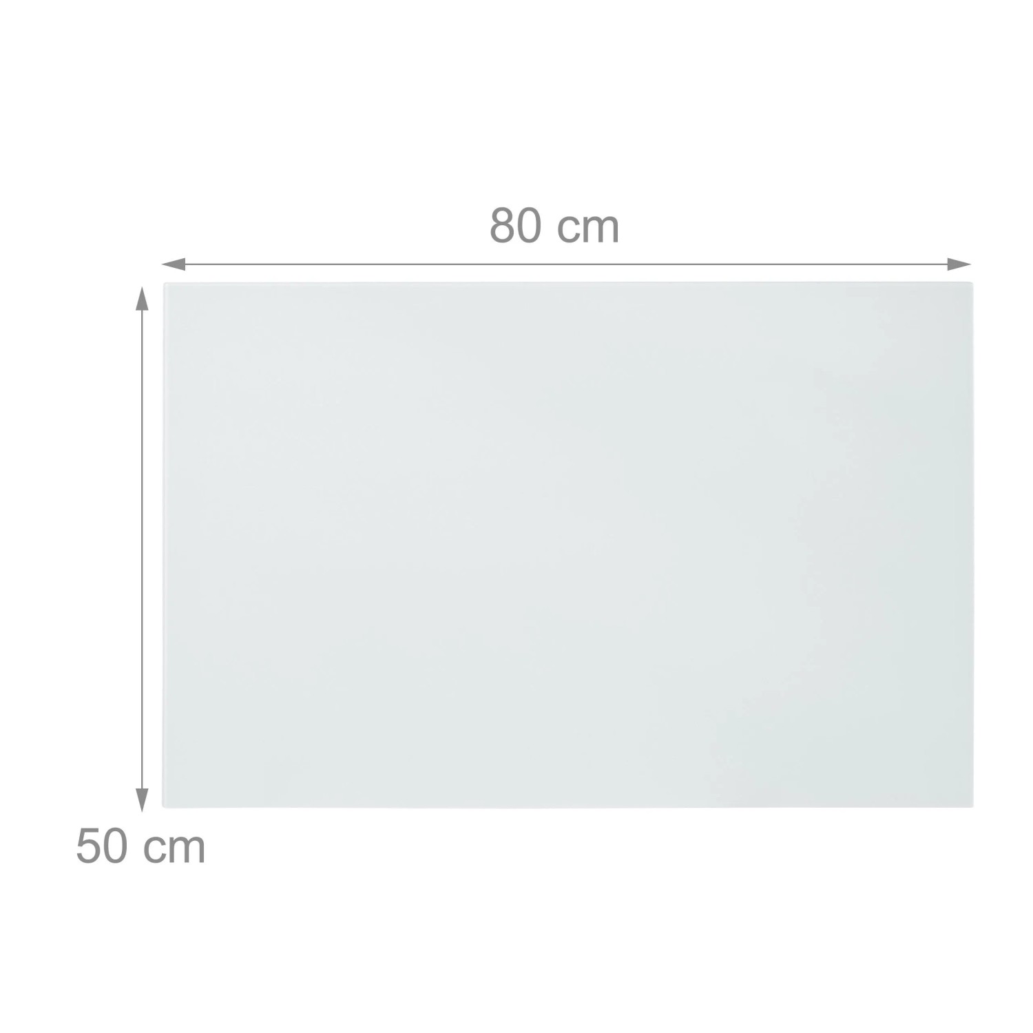 Relaxdays Glas Magnetboard Sicherheitsglas Weiß Magnetisch 80 cm x 50 cm 4,5 kg_3