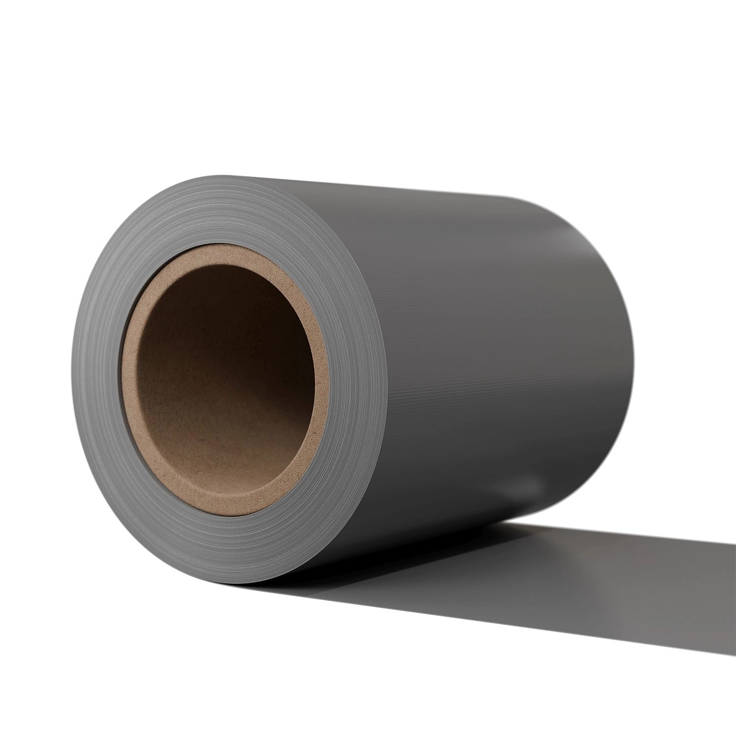 Juskys PVC Sichtschutzstreifen, hellgrau, aufgerollt. Zubehör für Zaunbau.