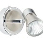 Chromfarbener Halogen-Spot Lamezia, 1-flammig, mit Nickelapplikation für die Wandmontage.