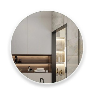 Aica Sanitär Badspiegel Rund 60 cm Spiegel mit LED Beleuchtung Touch Wandschalter Kaltweiß Dimmbar Memory Beschlagfrei