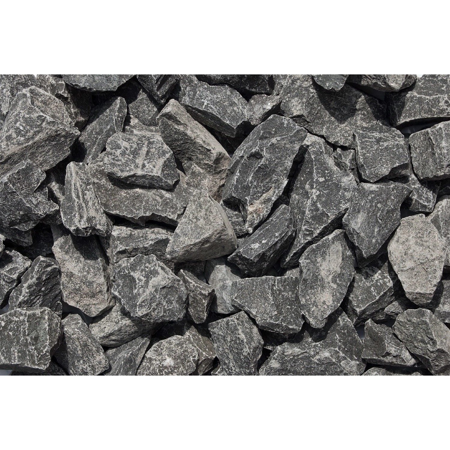 Basaltbruch Schwarz 25 - 50 mm 25 kg PE-Sack