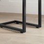Detailaufnahme: Schwarzes Metallgestell des grauen SoBuy Betttisch/Nachttisch FBT44-HG.