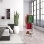 Relaxdays Kleiderständer Metall Weiß mit Ablage 144 cm x 60 cm x 44 cm_2