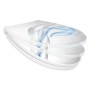 Banjado Premium WC-Sitz mit Absenkautomatik, Motiv Blauer Schleier, aus Duroplast.