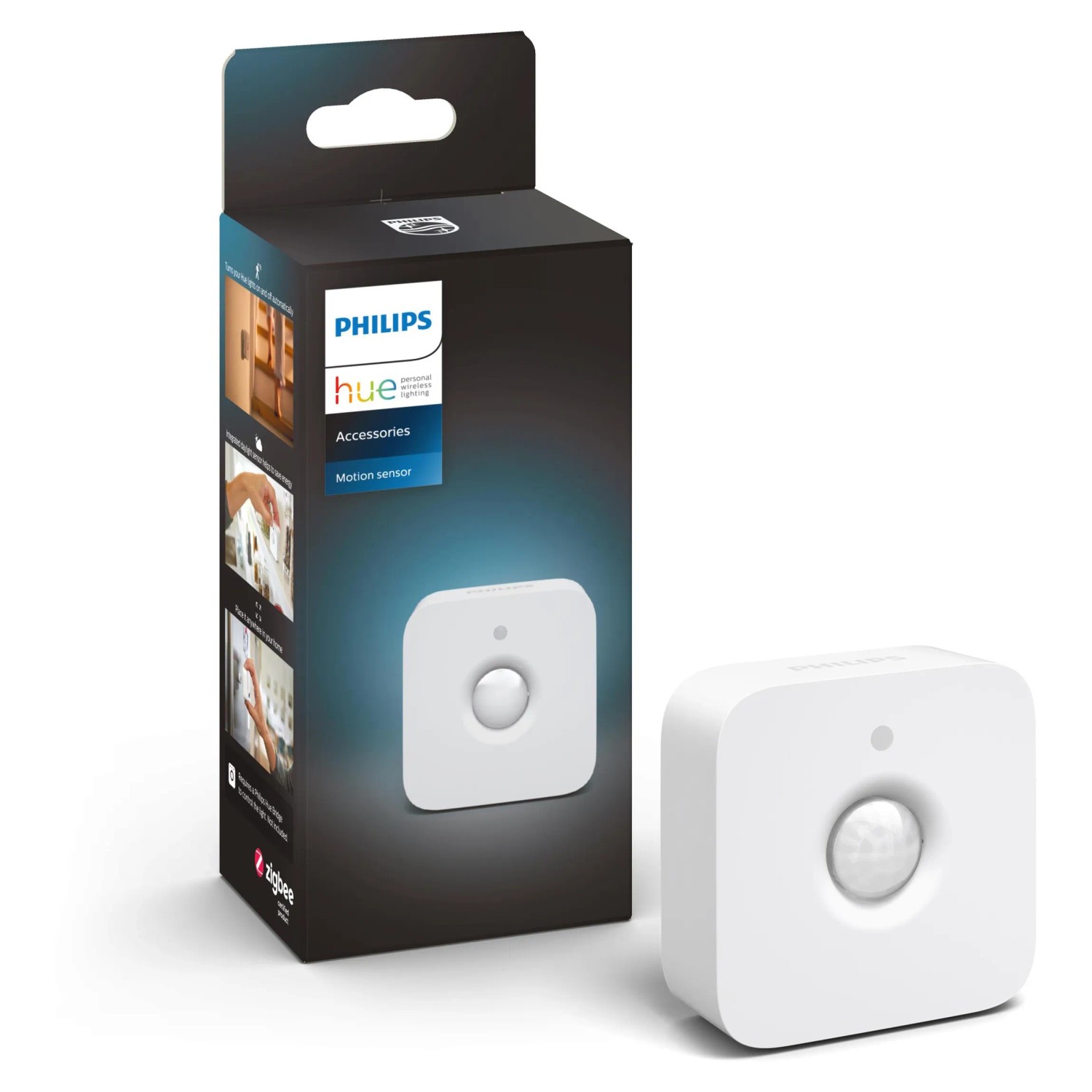 Philips Hue Bewegungsmelder Indoor, weiße Ausführung, kabellos, mit Verpackung.