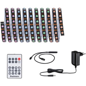 Paulmann LED-Strip EntertainLED Set 3m mit Fernbedienung und Netzteil für stimmungsvolle Beleuchtung.