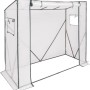 Halbtransparentes WOLTU Foliengewächshaus, 200x77x169 cm, mit Stahlrohrrahmen.