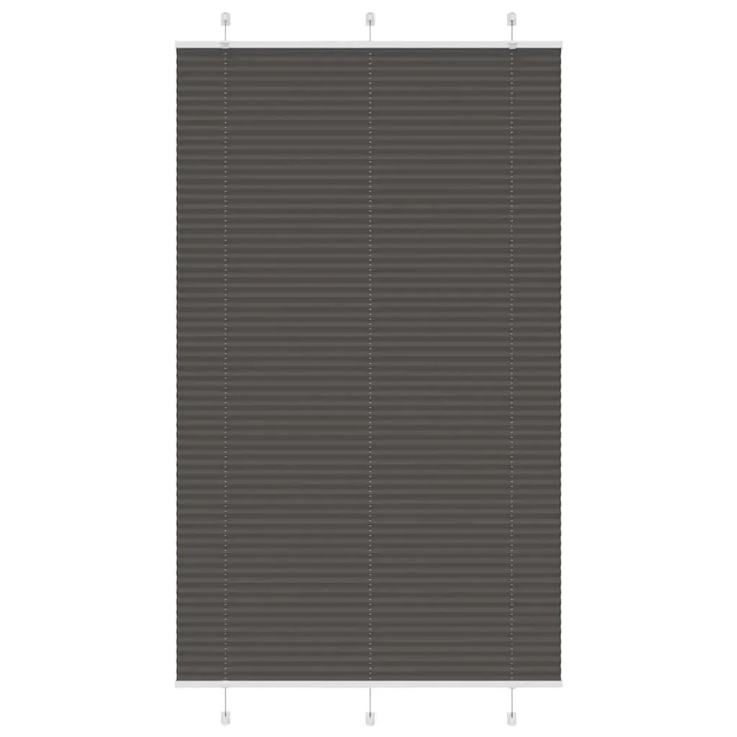 vidaXL Plissee Schwarz 115x200 cm Stoffbreite 114,4 cm Polyester 4015163 günstig online kaufen