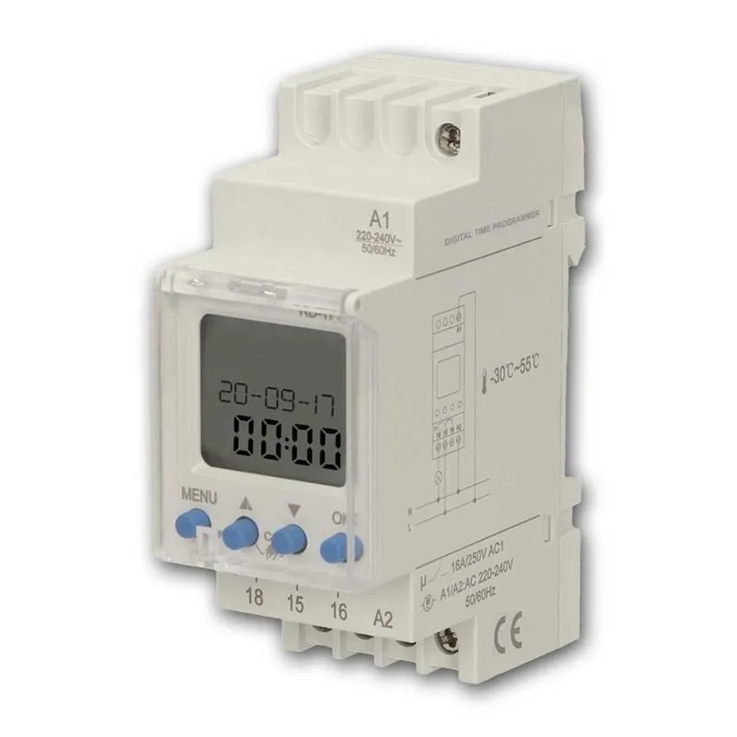 world-trading-net Digital Zeitschaltuhr DIN-Schiene 52 Progr 1-Kan