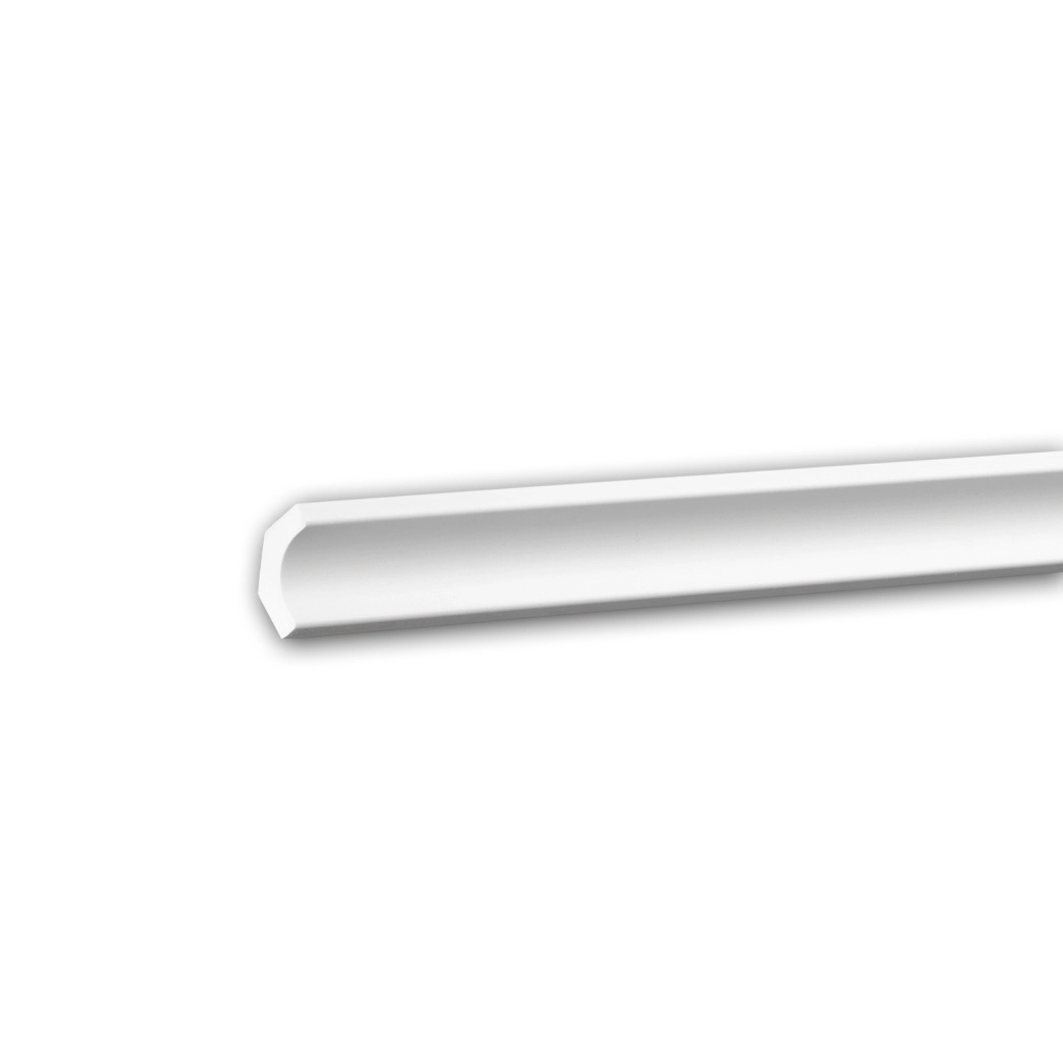 PROFHOME 150154 Eckleiste aus Polyurethan Deckenleiste Stuckleiste 2 m 200 cm x 2,3 cm x 2,3 cm Weiß
