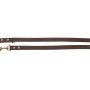 Braune Heim Hunde-Vorführleine aus Softleder, 240 cm lang und 14 mm breit.
