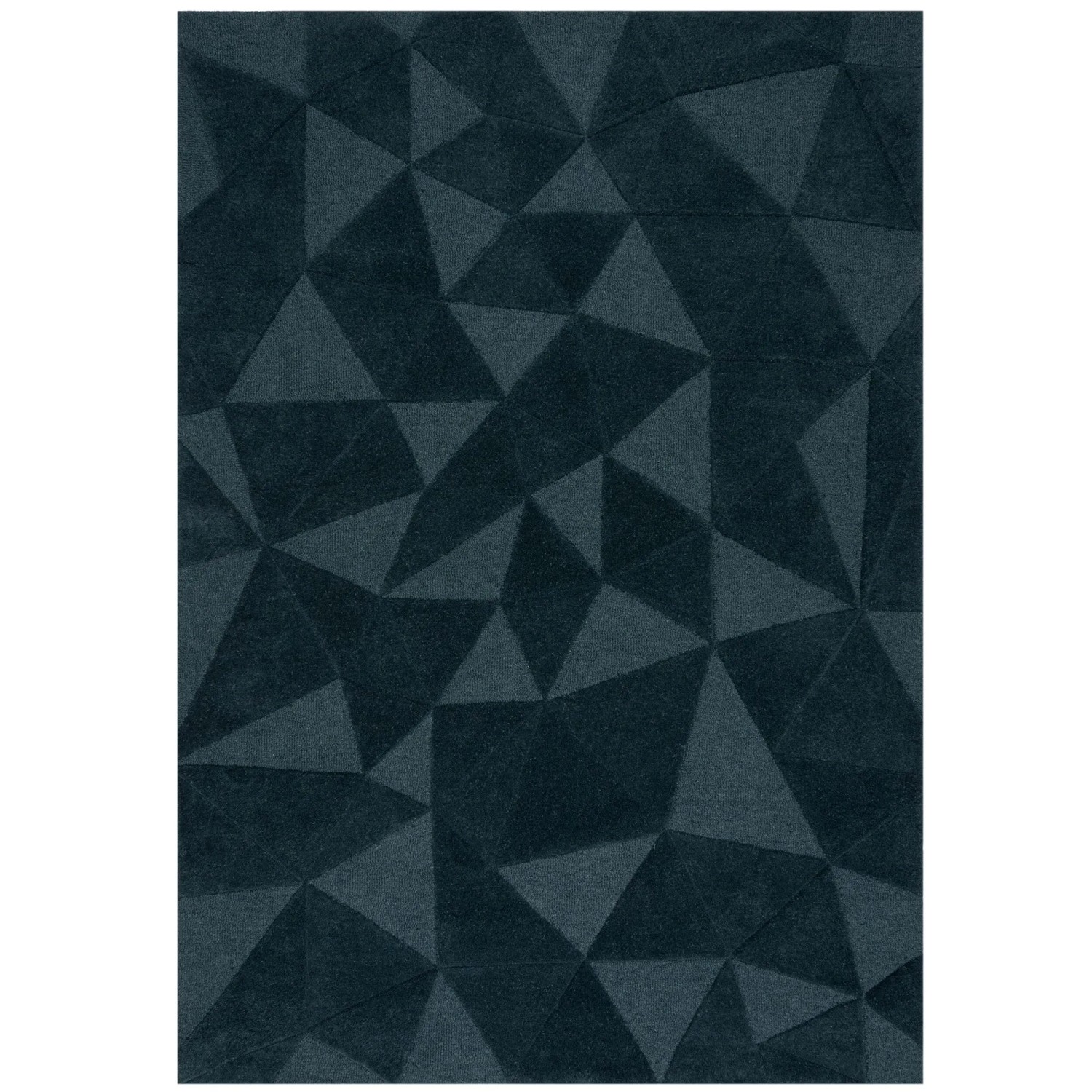Flair Rugs Wollteppich Shard 120 cm x 170 cm Dunkelblau
