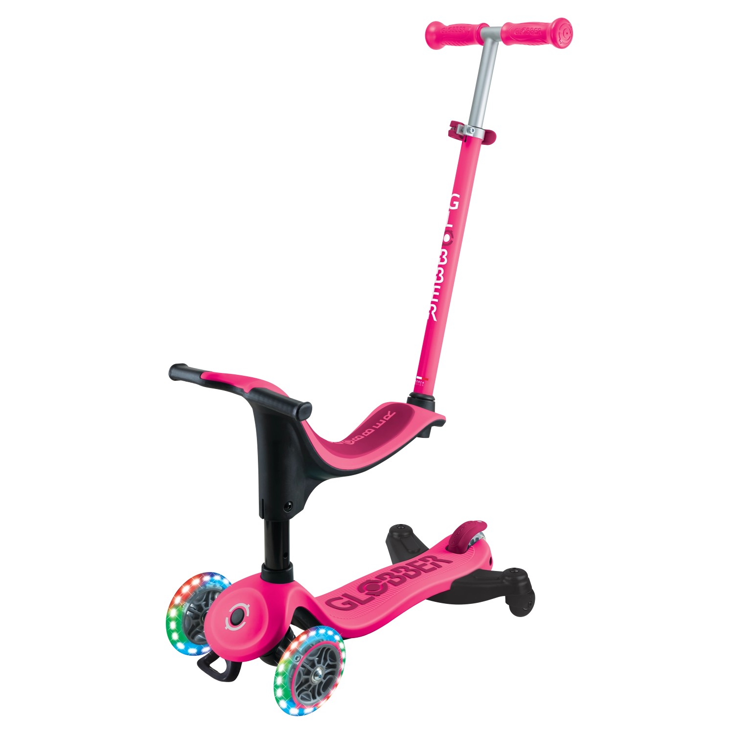 Globber Go-Up Sporty Lights 360 3in1 Aufsitzrad Laufrad Scooter 120/80mm 3- günstig online kaufen