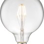 Just Light LED-Leuchtmittel, 4W, E27, Globeform, Ø 12,5 cm. Klares Glas, warmweißes Licht.