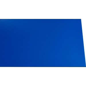 Blaue Guttagliss Hobbycolor Kunststoffplatte, 50x100cm, ideal für Bastelarbeiten und Modellbau.