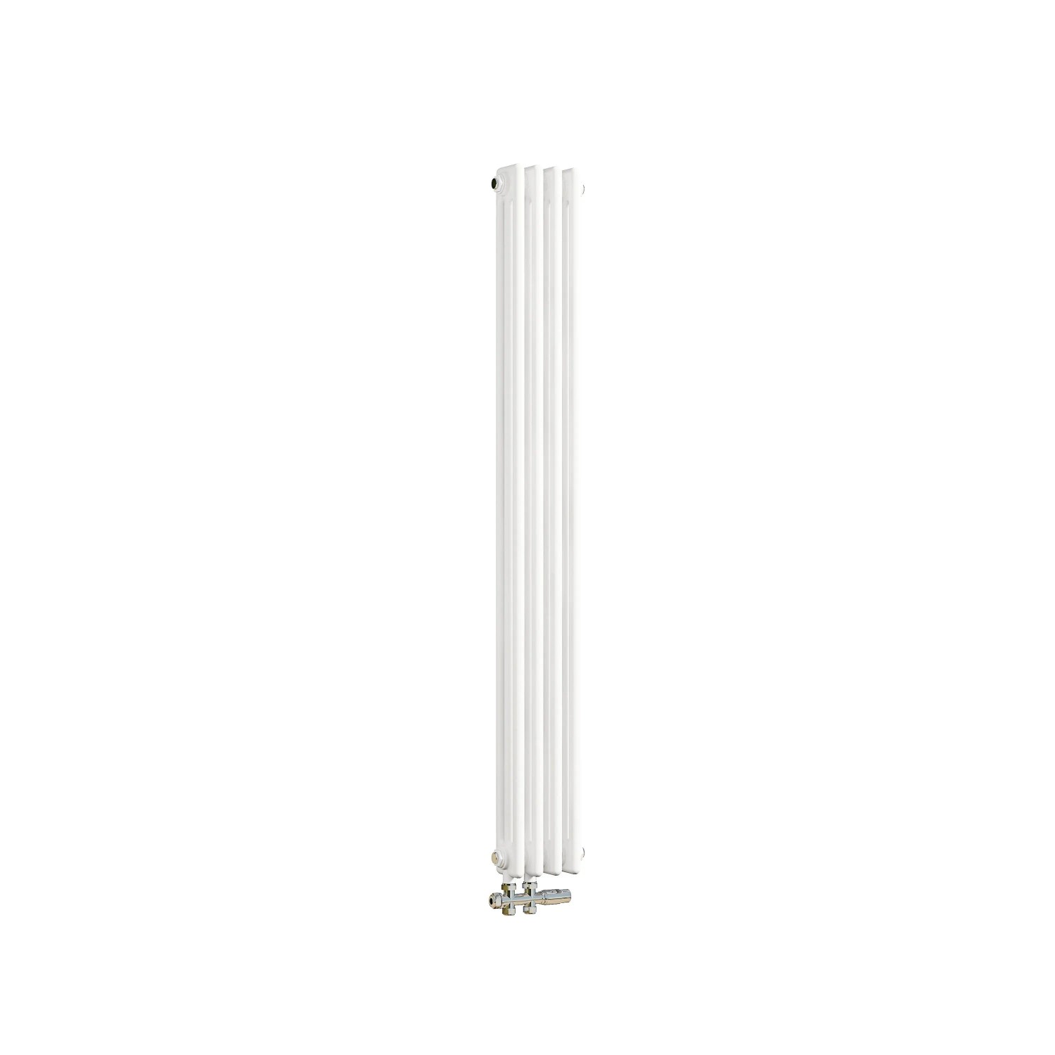 Duschparadies 1500x200mm Traditioneller Heizkörper für Warmwasserbetrieb Weiß 700W 3Säulen