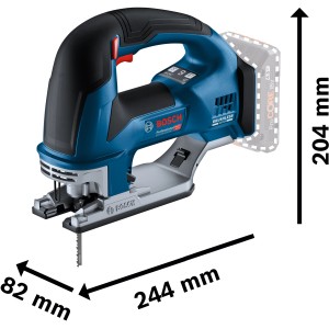 Bosch Professional Akku-Stichsäge GST 18 V-155 BC Solo in L-Boxx, blau/schwarz, ohne Akku.