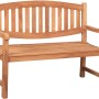 Gartenbank Bradford aus Teakholz, robuste Holzbank mit Armlehnen für den Garten.