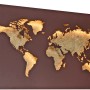 Paul Neuhaus LED-Wandlampe Map, Rost/Gold, 60x30cm. Dekorative Wandleuchte mit Weltkarte.