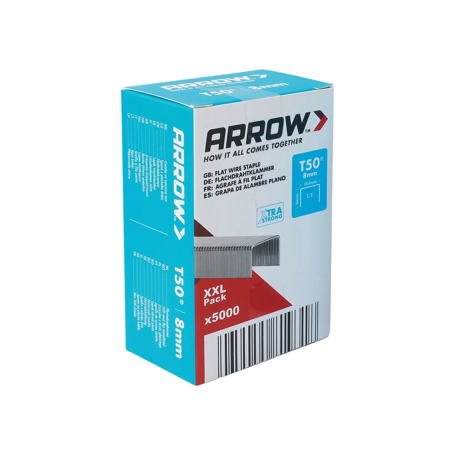 Arrow Klammer T50 Länge 8 mm 5.000 Stück