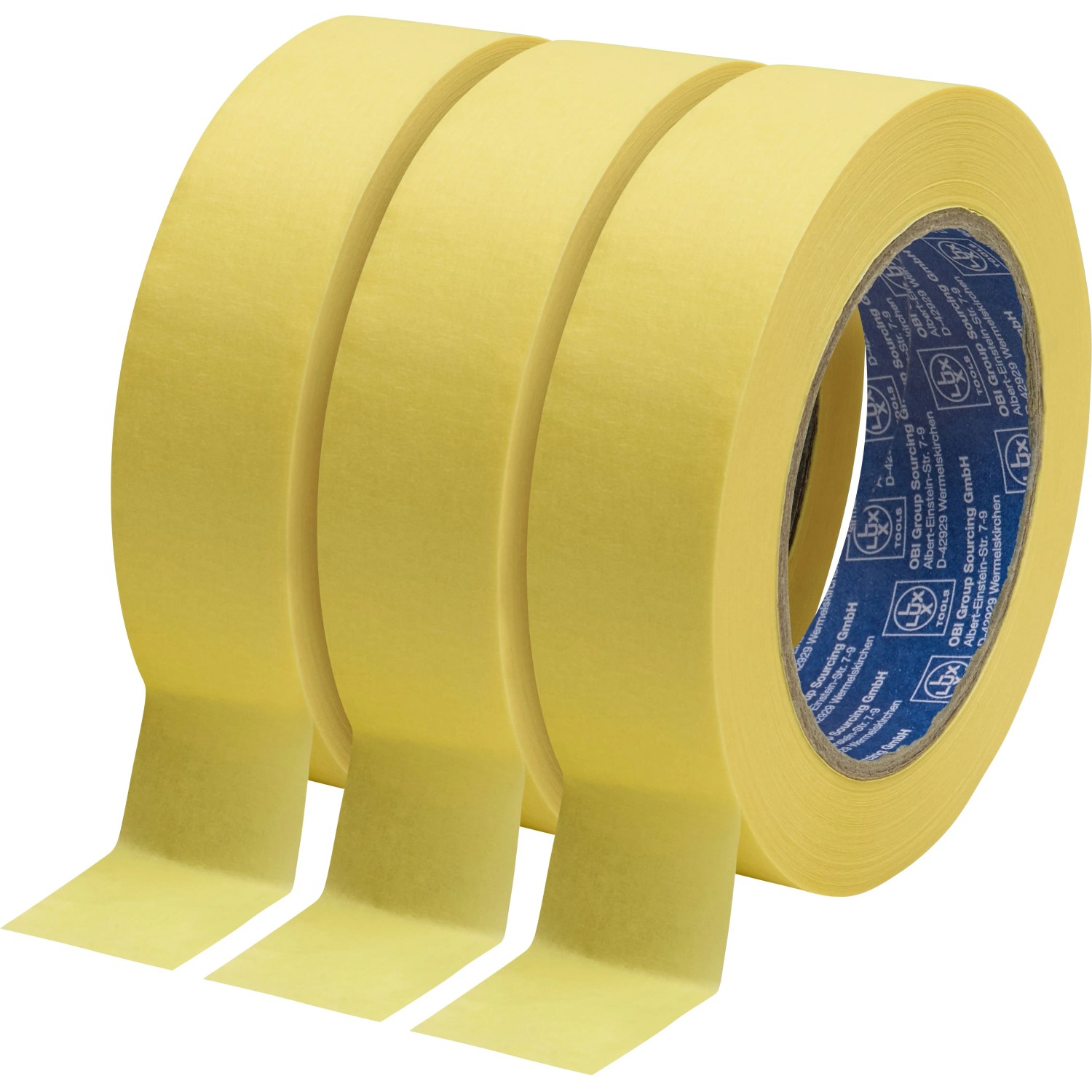 LUX-TOOLS Malerkrepp 3er-Set 30 mm x 50 m