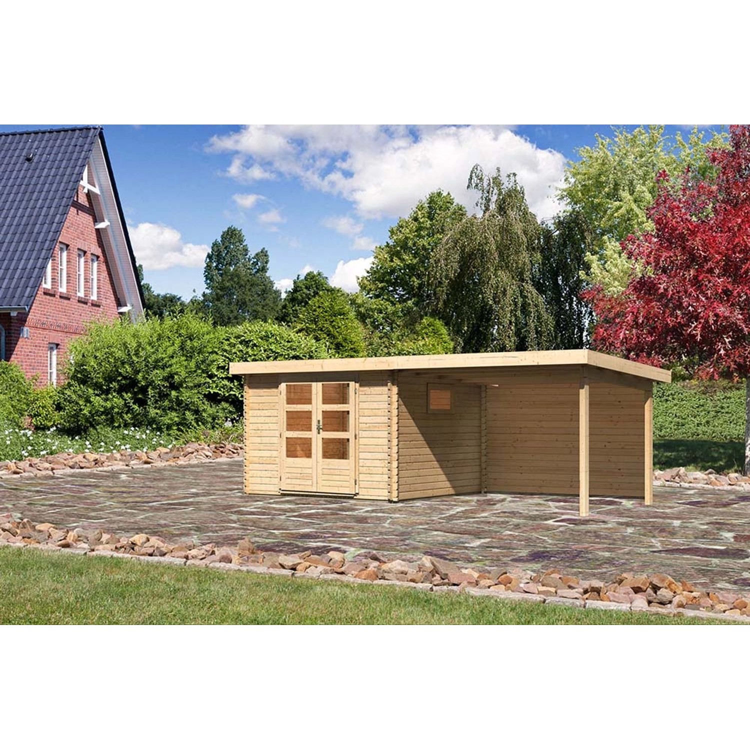 Karibu Holz-Gartenhaus/Gerätehaus Jeebe...