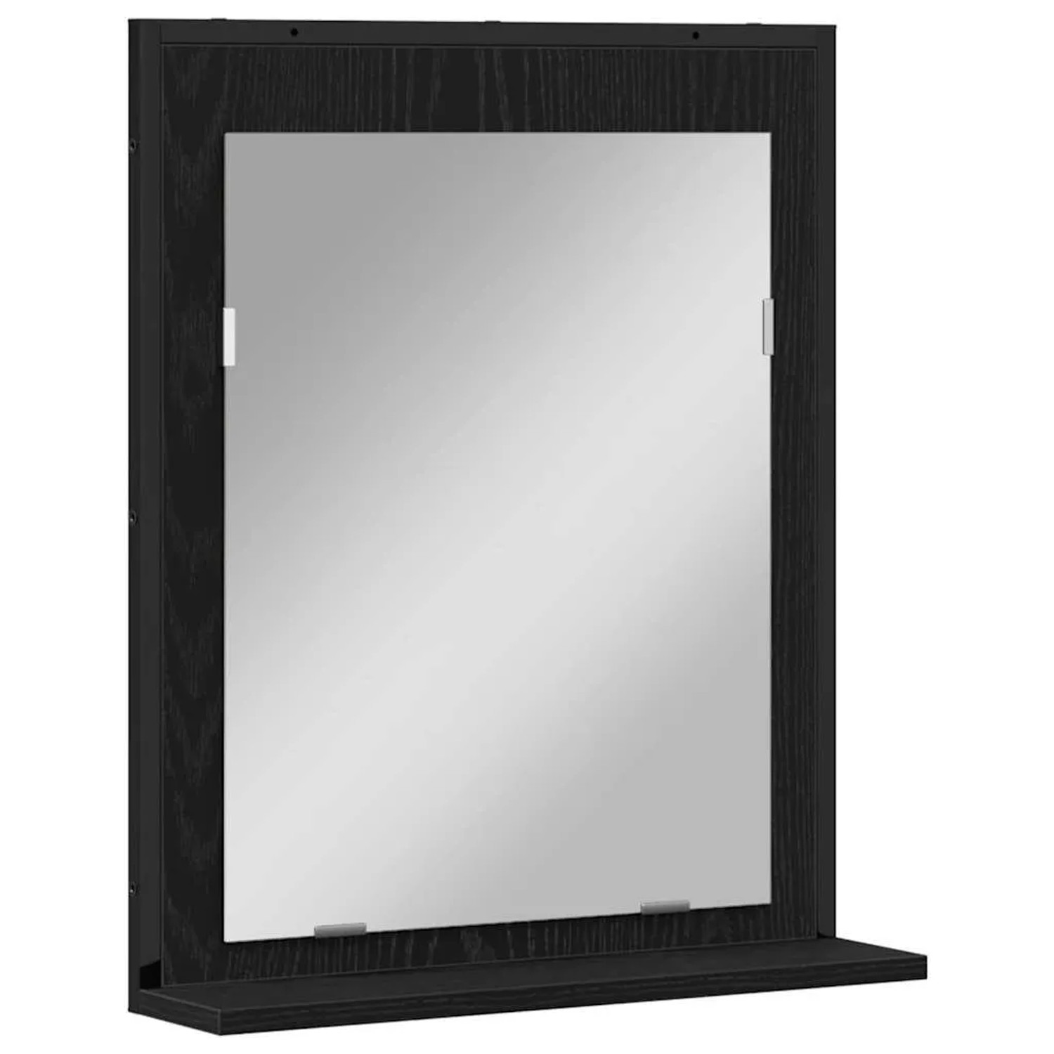 vidaXL Spiegel mit Regal Schwarz Eichen-Optik 50 x 12 x 60 cm 862222