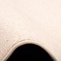 Detailansicht: Runder, beiger Snapstyle Natur Teppich Wolle Berber, 200cm Durchmesser.
