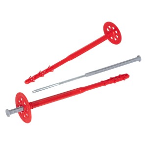 Protektor Dämmstoffdübel Set, 200 Stück, Ø10x240mm mit Stahlnagel für WDVS.
