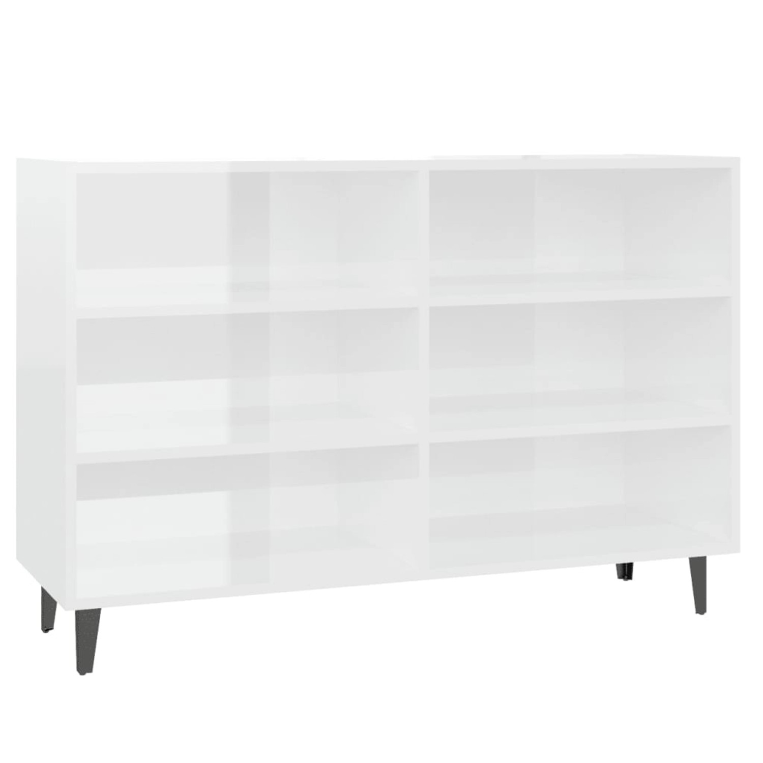 vidaXL Sideboard Hochglanz-Weiß 103,5x35x70 cm Holzwerkstoff 806046