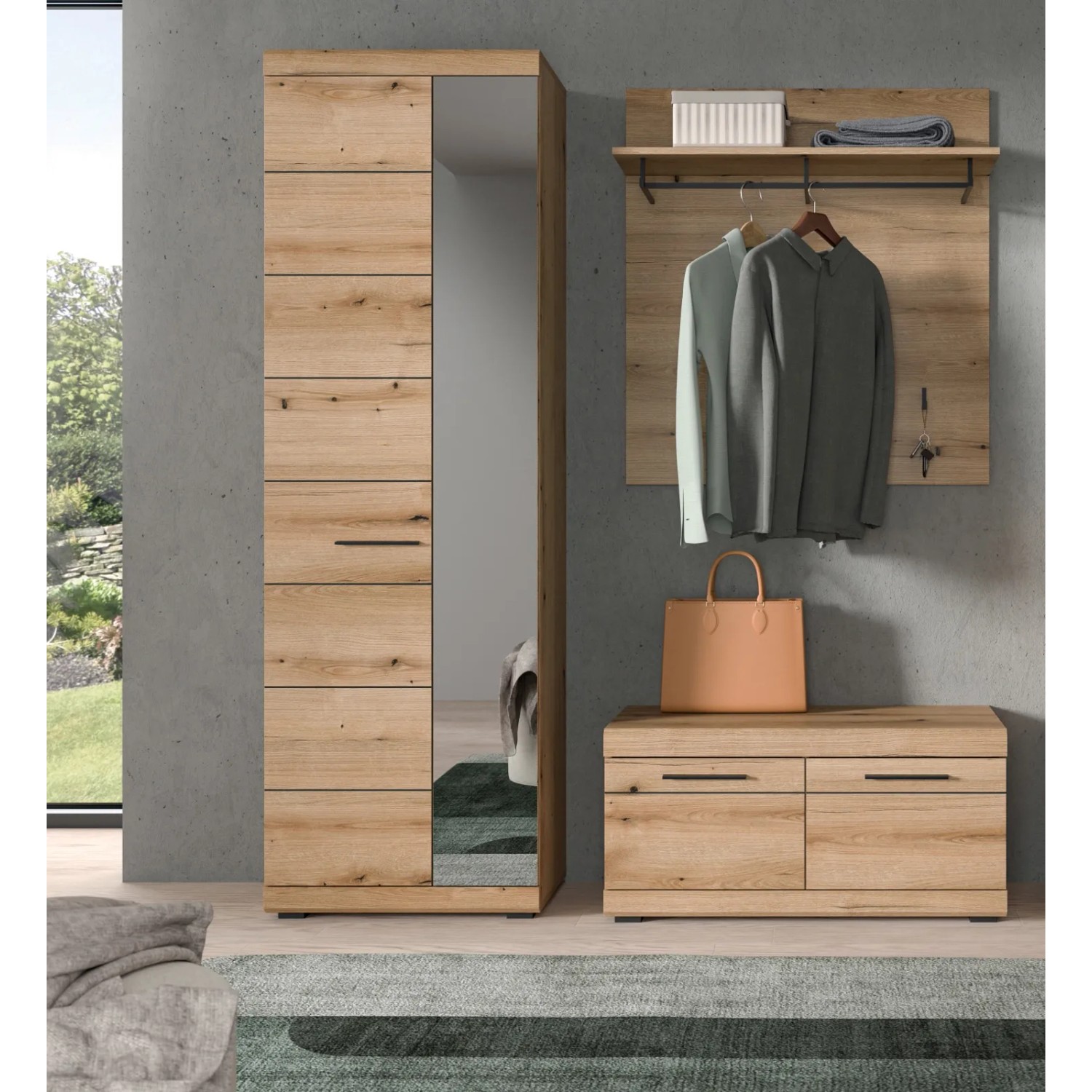Inn.Furn Garderobenpaneel in Evoke Eiche 90 cm Shawn_5