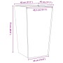 vidaXL Pflanzkübel Anthrazit 45x45x75 cm Stahl 851098_10