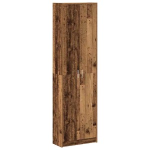 vidaXL Kleiderschrank in Altholz-Optik, 55x25x189 cm, mit Regalfächern.
